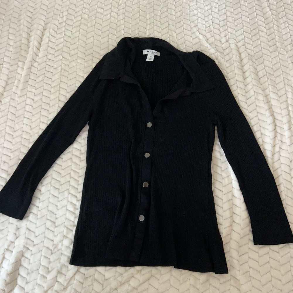White House Black Market button up sweater